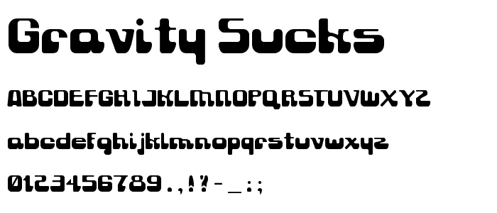 Gravity Sucks font